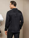 Chemise Homme à Manches Longues En Satin De Soie Brillante - Coupe Élégante - Pour Occasions Spéciales Ou Soirée - 10