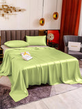 SilkSilky FR 19Momme Pure Soie Bedding Set VertMenthe 004