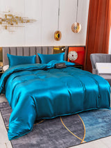 [Bleu Royal] SilkSilky-FR 19Momme Parure de Lit Soie 004