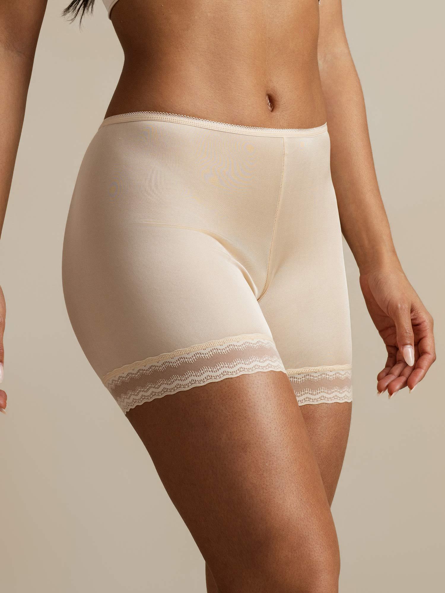 [Beige] SilkSilky-FR Soie Panty 005,