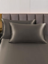 [Gris Foncé] SilkSilky-FR 30Momme Taies d'Oreiller 001