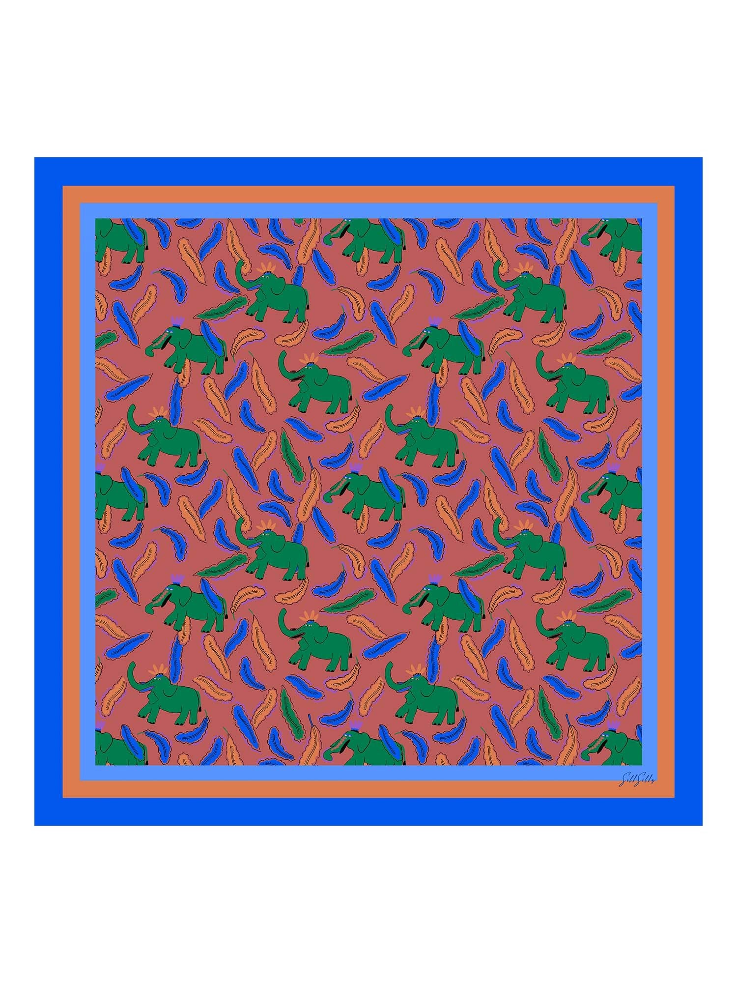[Éléphant Argile] SilkSilky-FR Scarf 001