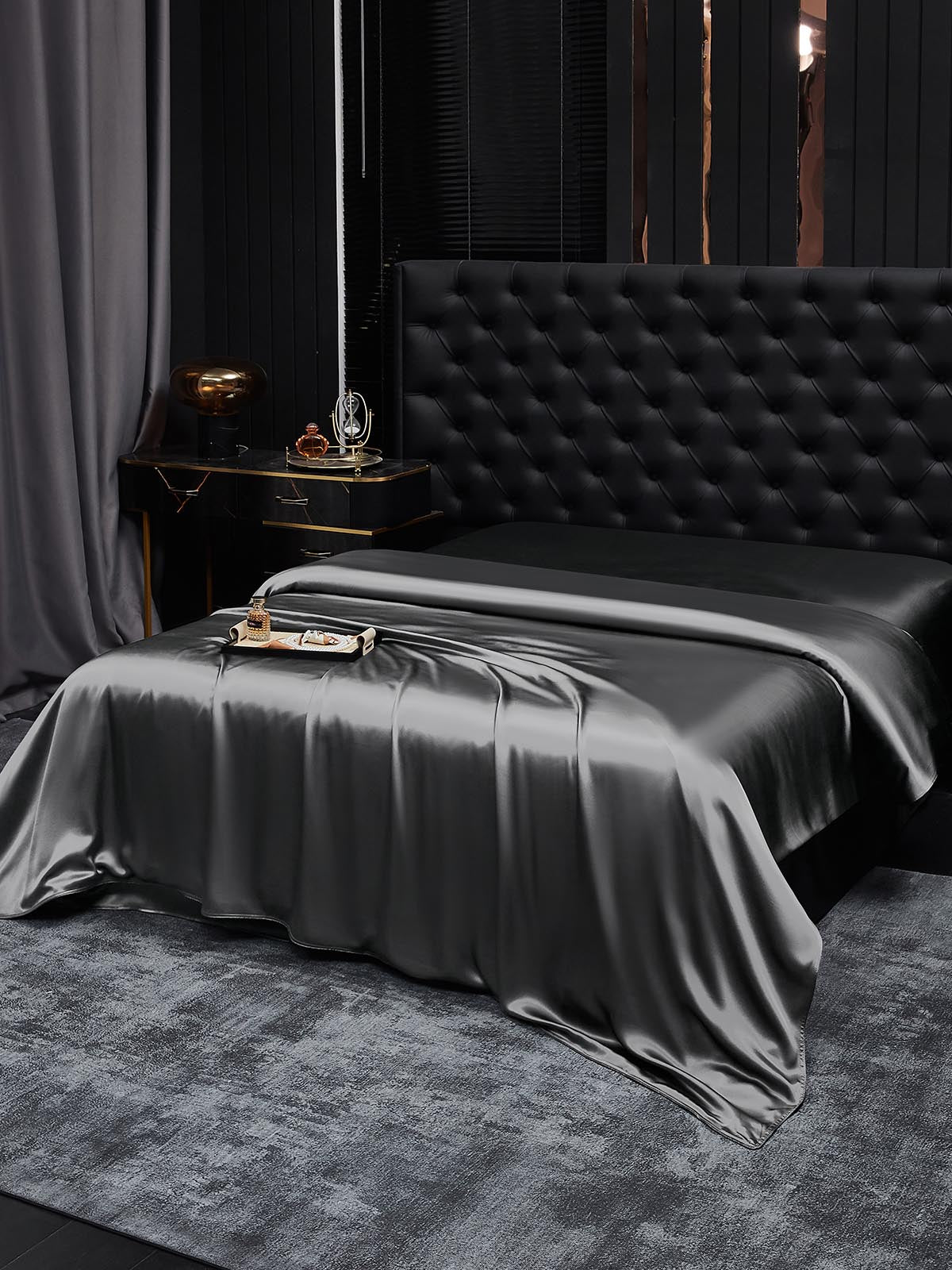 [Gris Foncé] SilkSilky-FR 19Momme Pure Soie Duvet Cover 001