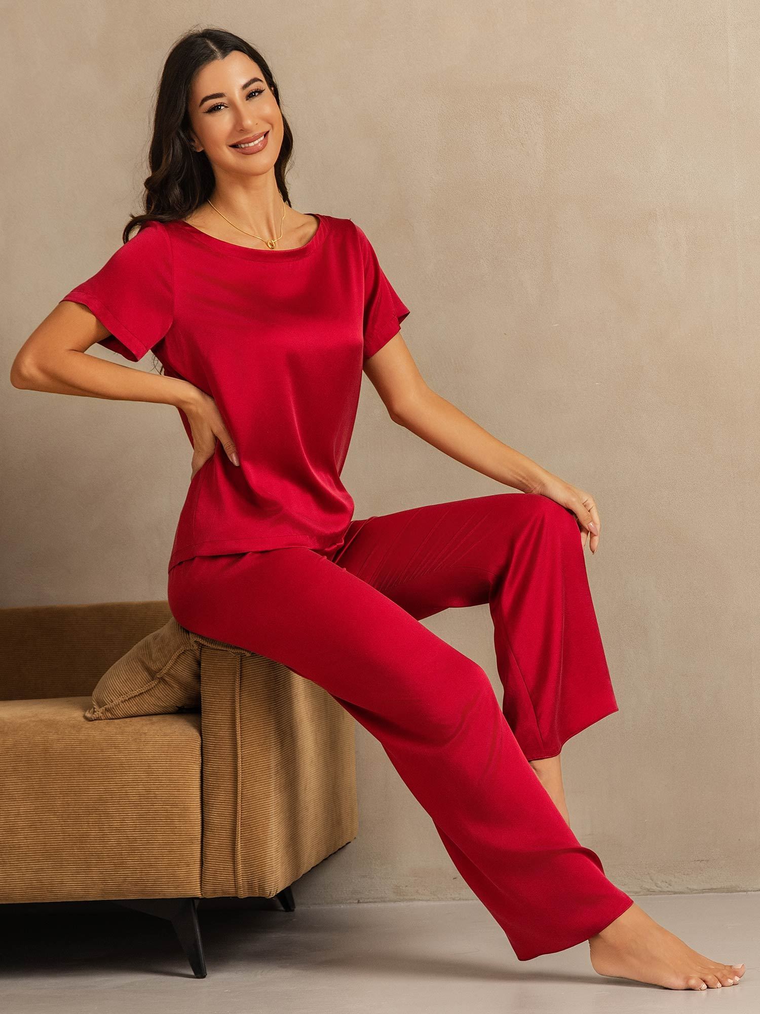 [RougeVineux] SilkSilky-FR 19Momme Soie Womens Pajamas 007