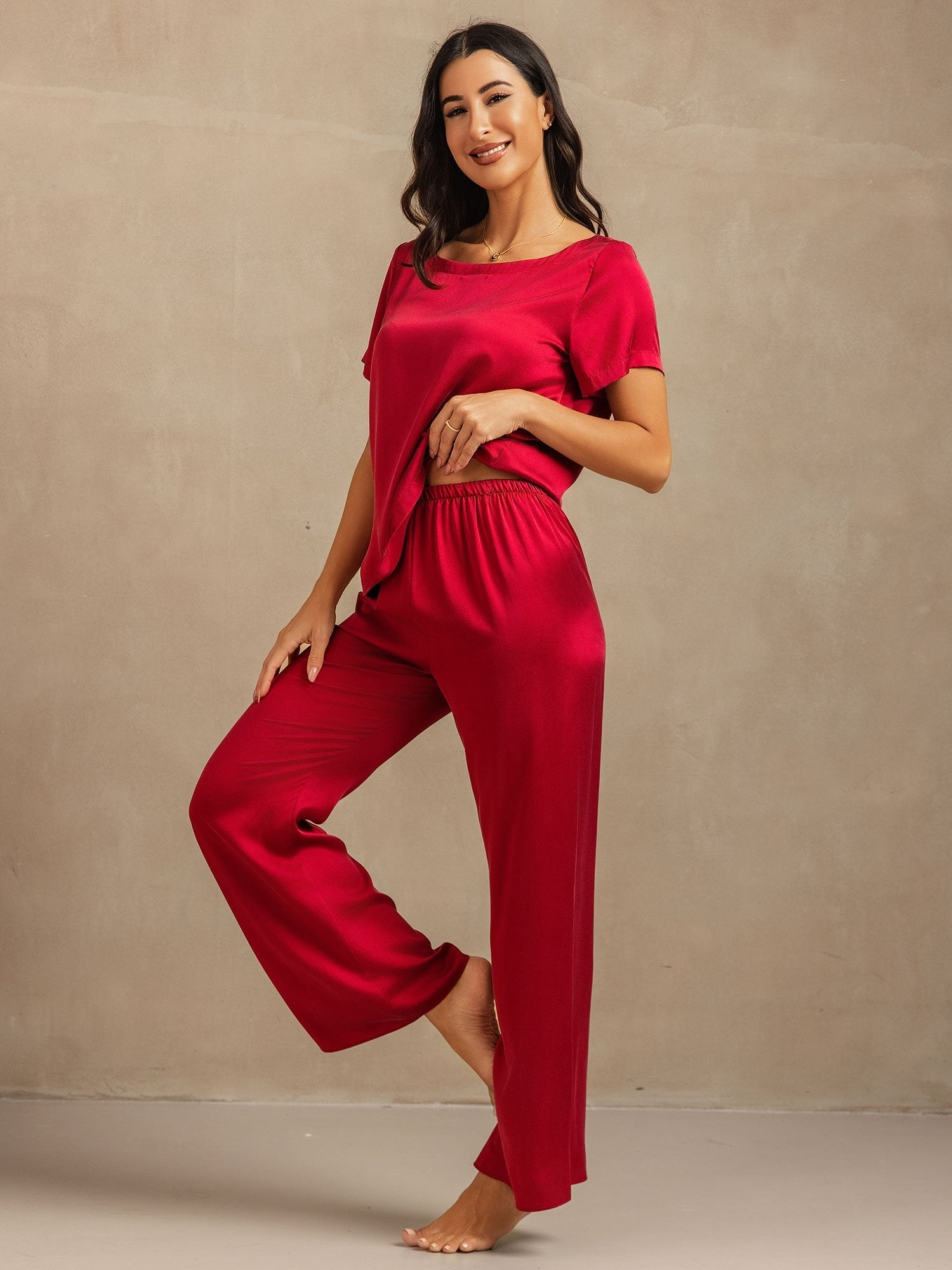 [RougeVineux] SilkSilky-FR 19Momme Soie Womens Pajamas 003
