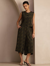 [Pin Vintage] SilkSilky-FR Sleeveless Crew Neck Women's Outfit Sets 006