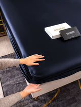 [Bleu Foncé] SilkSilky-FR 19Momme Draps 006