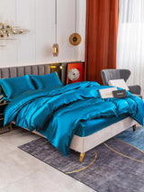 [Bleu Royal] SilkSilky-FR 19Momme Pure Soie Bedding Set 001