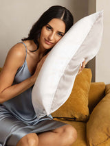 [GrisClair+Blanc] SilkSilky-FR 22Momme Pure Soie Pillowcase 002