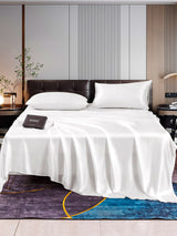 [Blanc] SilkSilky-FR 22Momme Pure Soie Bedding Set 001,