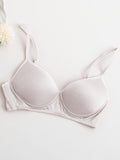 SilkSilky FR Soie Tricotée Bra Blanc 005