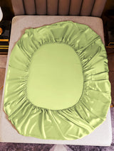 [Vert Menthe] SilkSilky-FR Parure de Lit Soie 003