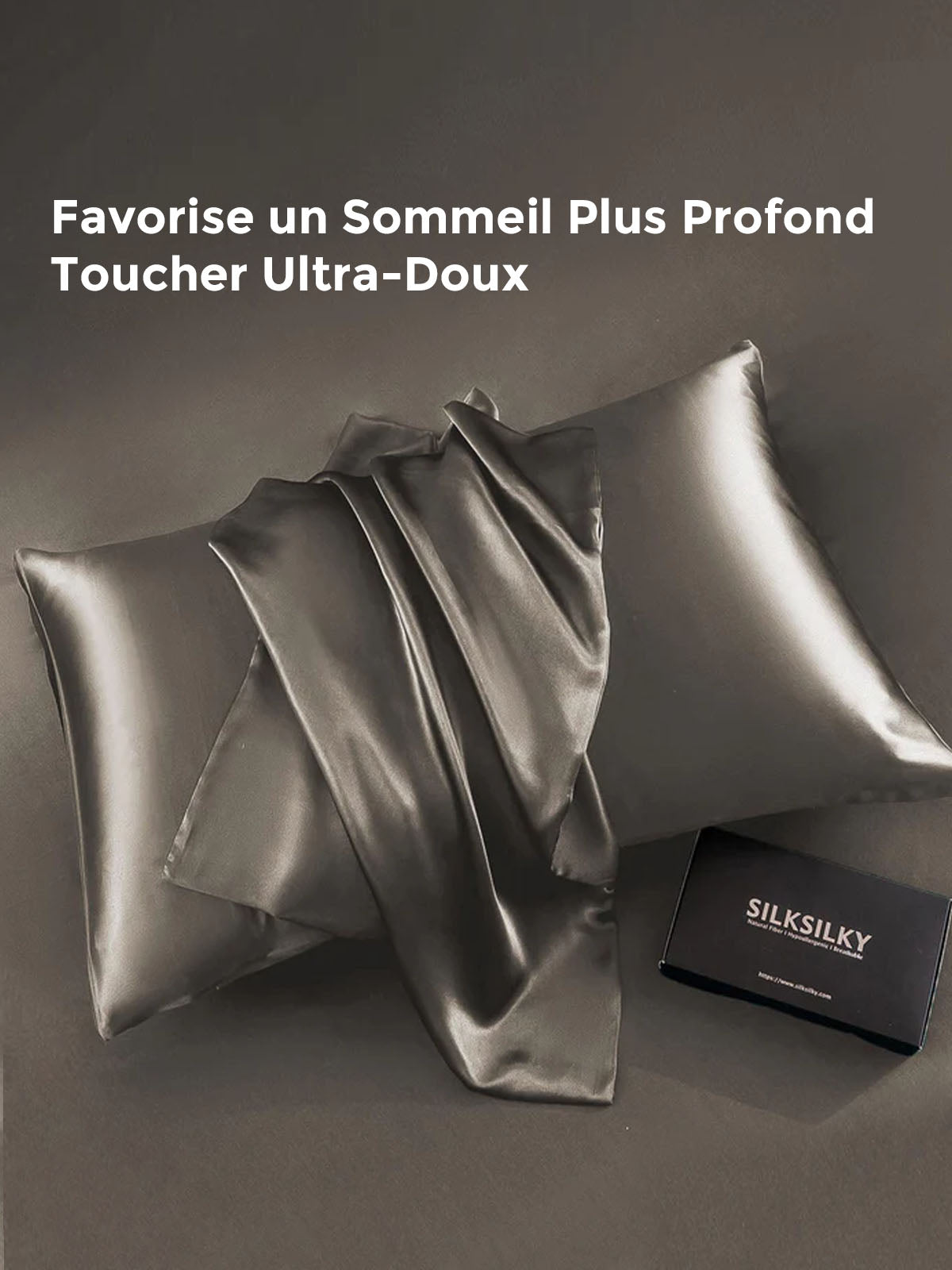 30Momme Luxueuse Taie d’Oreiller en Soie Simple Enveloppée