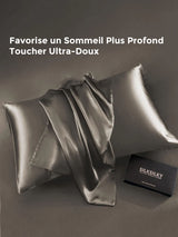 [Gris Foncé] SilkSilky-FR 30Momme Pure Soie Pillowcase 001
