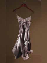 SilkSilky-FR Sleeveless V Neck Chemises de nuit video 001
