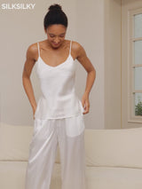 SilkSilky-FR Fines Brides Col V Top À Fines Brides video 001