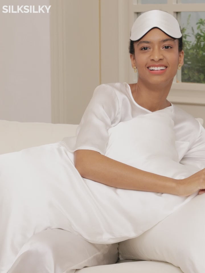 SilkSilky-FR 30Momme Pure Soie Pillowcase video 001