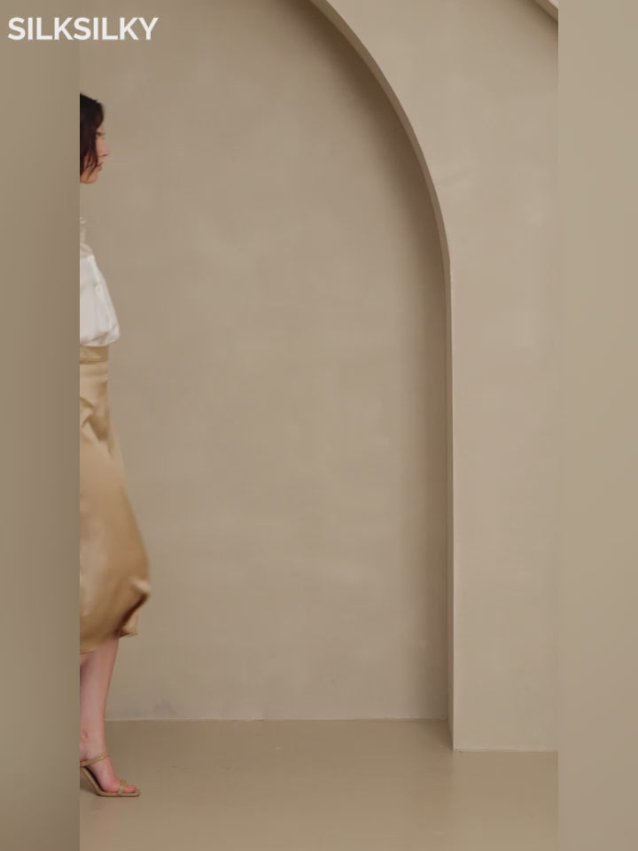 SilkSilky-FR 19Momme Soie Skirt video 001