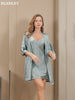 SilkSilky-FR-Pure-Soie-Trois-quart-Nightgown&Robe-Set-video-001