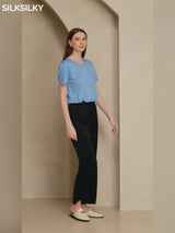 SilkSilky-FR Manches courtes Col Rond Femme T-Shirt video 001