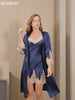 SilkSilky-FR-Pure-Soie-Trois-quart-Nightgown&Robe-Set-video-001