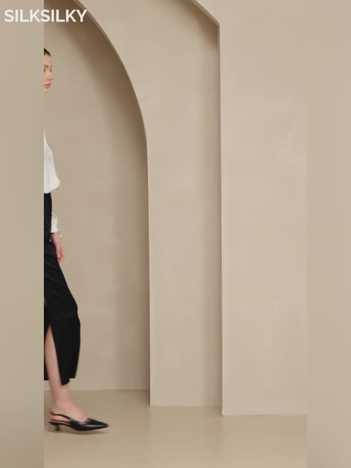 SilkSilky-FR 19Momme Soie Womens Pants-video-001