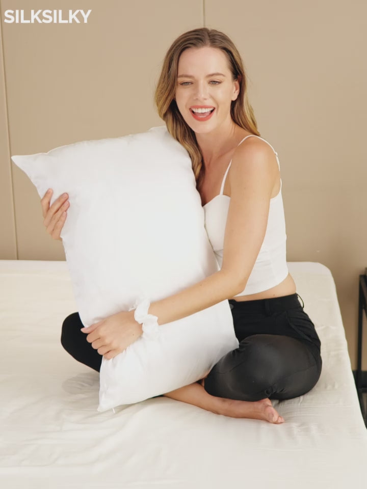 SilkSilky-FR 19Momme Pure Soie Pillowcase Set video 001