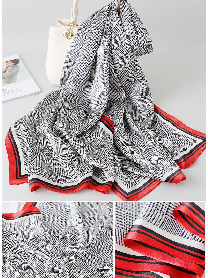 SilkSilky FR Pure Soie Scarf Rouge 002