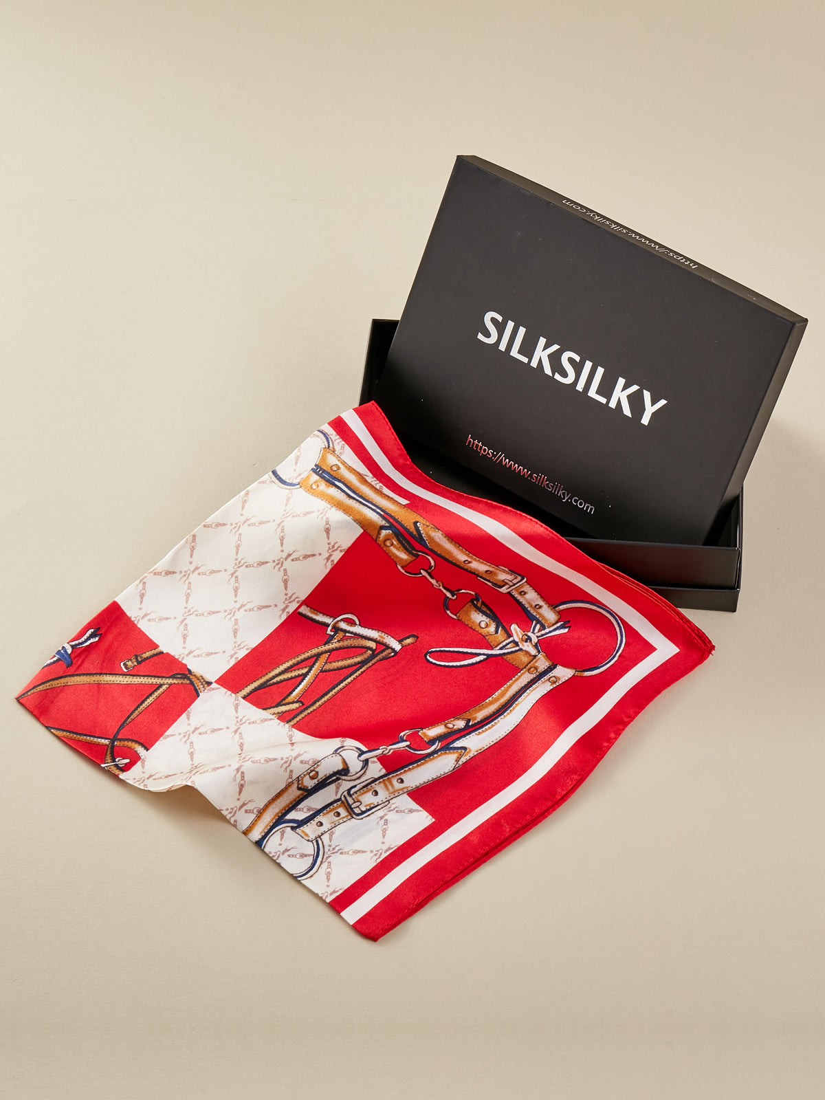 SilkSilky FR Pure Soie Scarf RougeFoncé 001