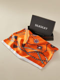 SilkSilky FR Pure Soie Scarf Orange 001