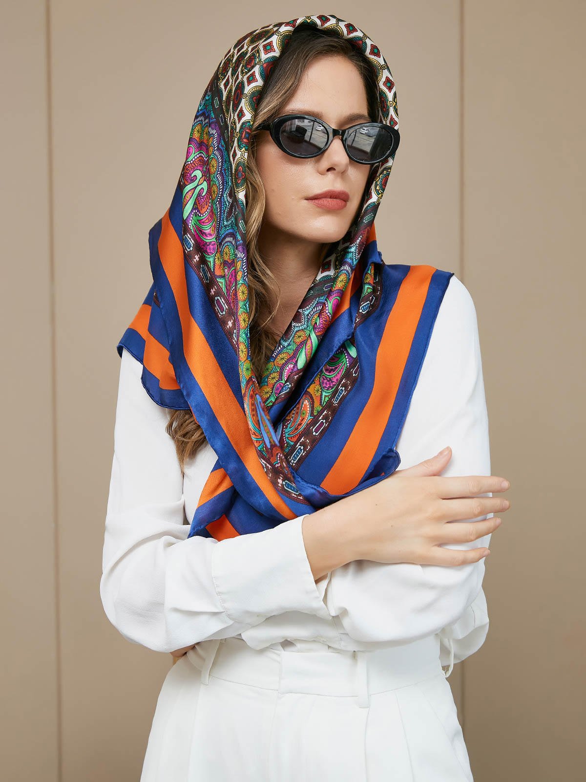 SilkSilky FR Pure Soie Scarf Multi 009