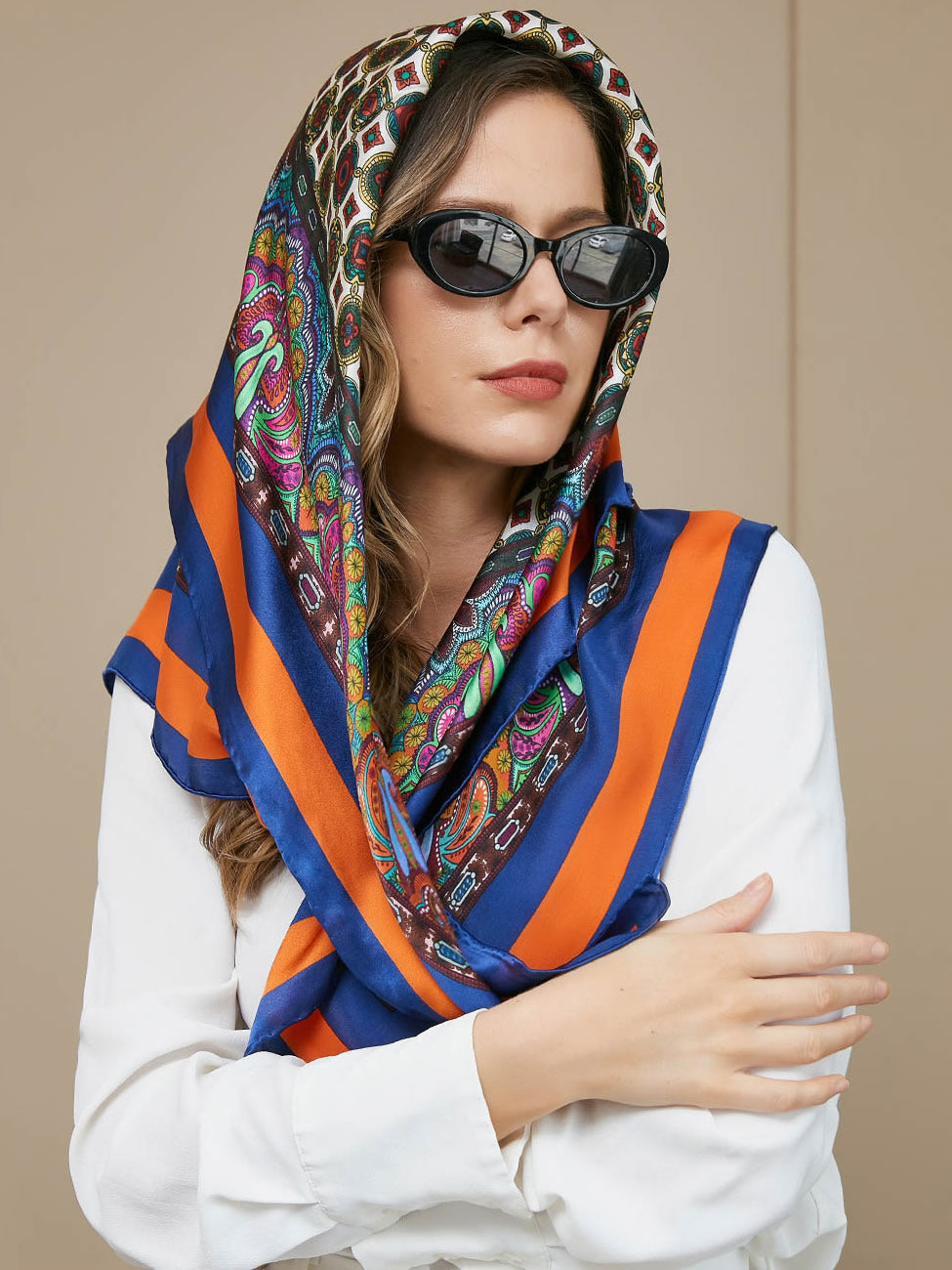 SilkSilky FR Pure Soie Scarf Multi 001