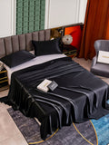 SilkSilky FR 25Momme Pure Soie Bedding Set Noir 002