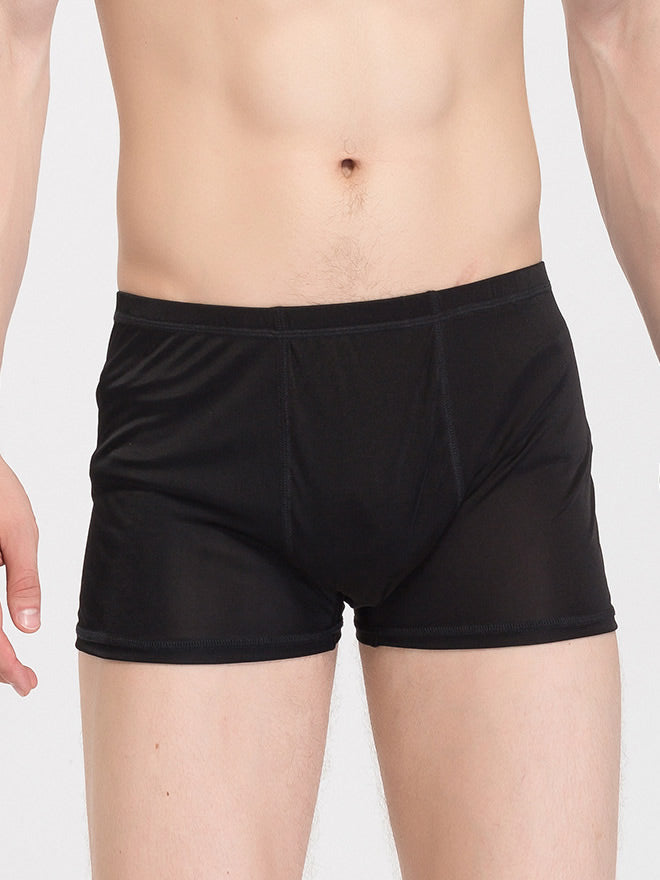 SilkSilky FR Soie Tricotée Mens Underwear Noir 001