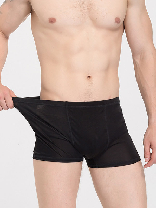 SilkSilky FR Soie Tricotée Mens Underwear Noir 003