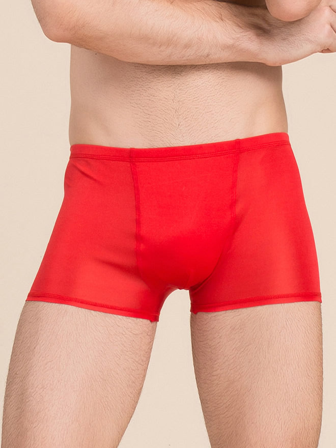 SilkSilky FR Soie Tricotée Mens Underwear Rouge 001