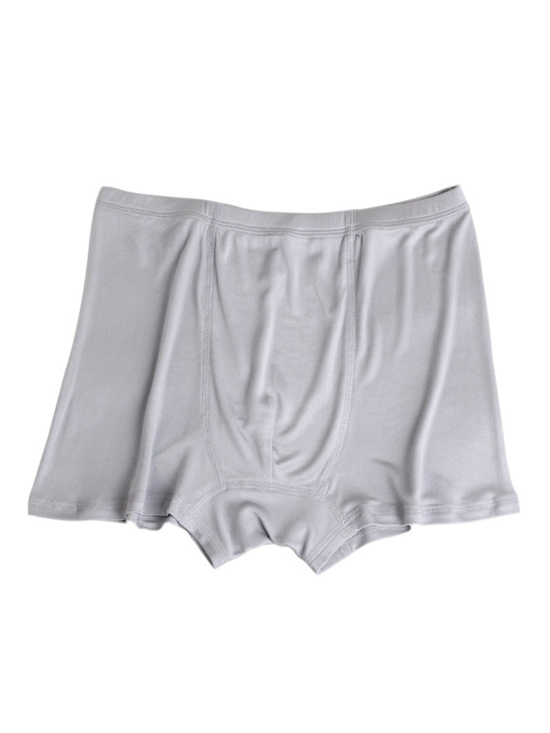 SilkSilky FR Soie Tricotée Mens Underwear Gris 004