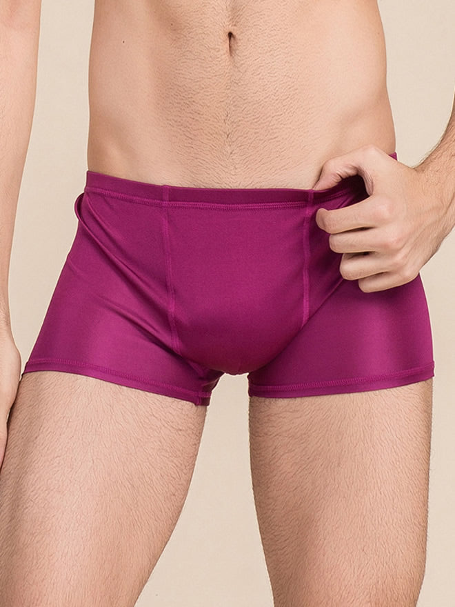 SilkSilky FR Soie Tricotée Mens Underwear Rouge 004