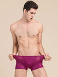 SilkSilky FR Soie Tricotée Mens Underwear Rouge 006