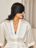 SilkSilky FR 19Momme Pure Soie Eye Mask Noir 003