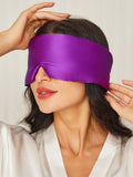 SilkSilky FR 19Momme Pure Soie Eye Mask Violette 001