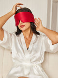 SilkSilky FR 19Momme Pure Soie Eye Mask RougeVineux 002