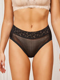 SilkSilky FR Soie Tricotée Panty Noir 004