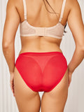 SilkSilky FR Soie Tricotée Panty Rouge 003